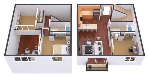 1 Bedroom Floor Plan at Urban Crossing Apartments, Fargo, ND, 58103